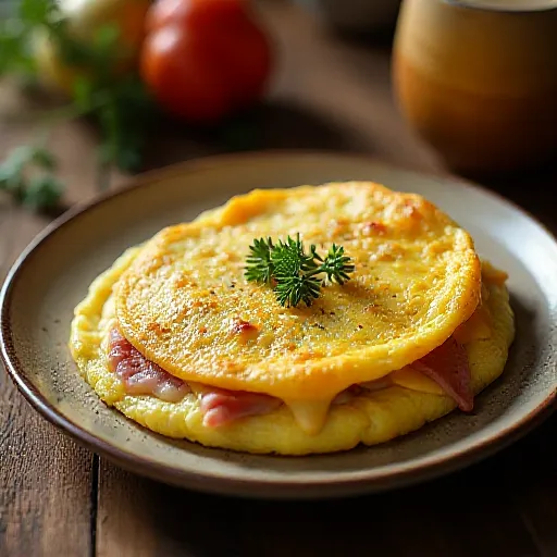Омлет с ветчиной и сыром