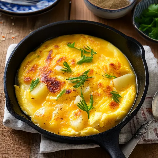 Omelet Kentang dan Kembang Kol