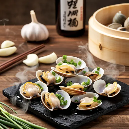 Steamed Clams with Garlic and Green Onion