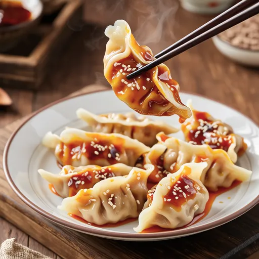 Seasoned Dumplings with Sauce
