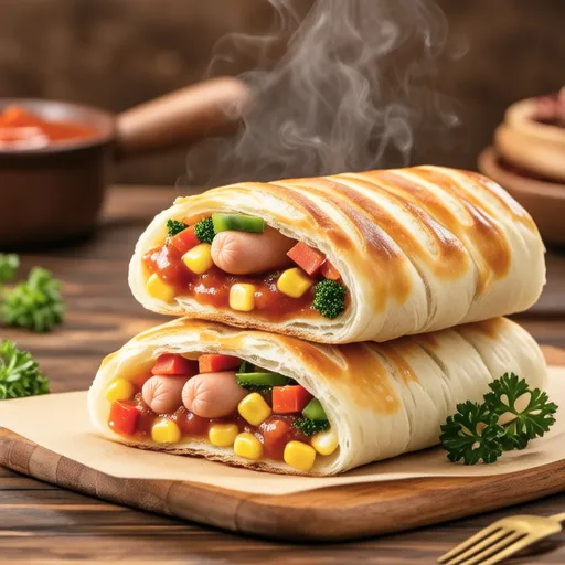 Hotteok Mix Sausage Bread with Air Fryer