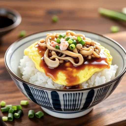 Egg Rice Bowl with Soy Sauce (Tenshindon)