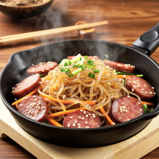 Sausage Japchae-style Stir-fry