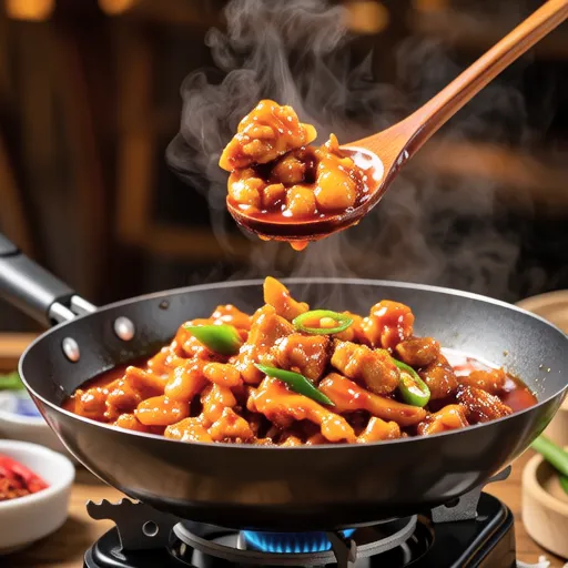 Spicy Stir-fried Chicken with Rice Cakes