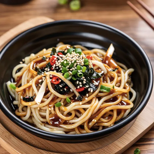 Silk Noodles Stir-fried with Oyster Sauce and Soy Sauce