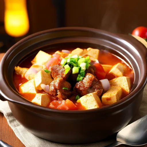 嫩豆腐牛肉炖菜