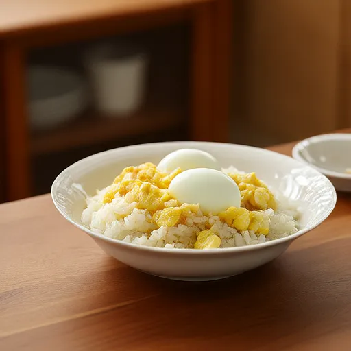 Arroz com Batatas e Ovos ao Molho de Soja