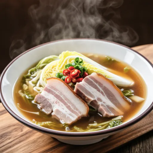 Cabbage and Pork Miso Soup