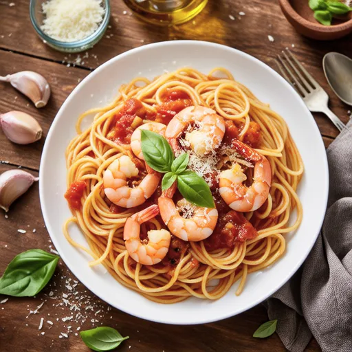 Spicy Shrimp Tomato Pasta