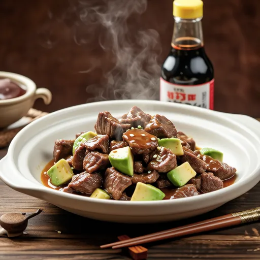 Beef and Avocado Garlic Soy Stir-fry
