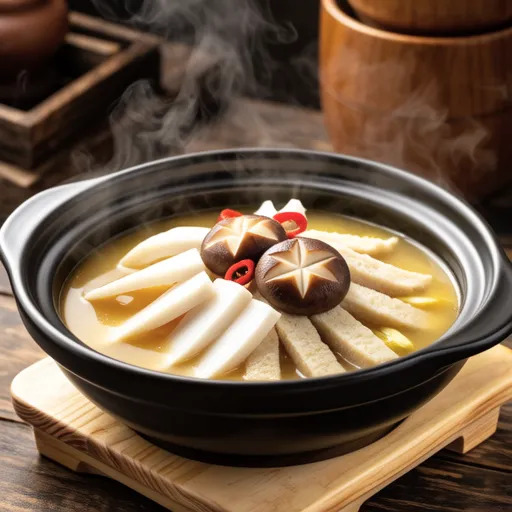 Shiitake Mushroom and Radish Fish Cake Soup