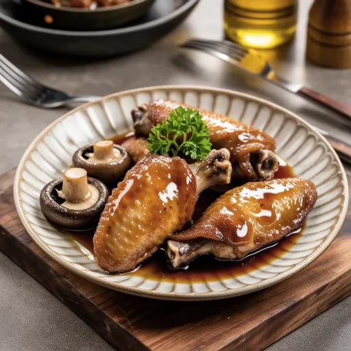 Chicken with Mushroom Butter Soy Sauce