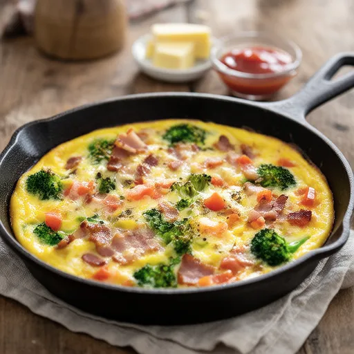 Broccoli and Bacon Omelette