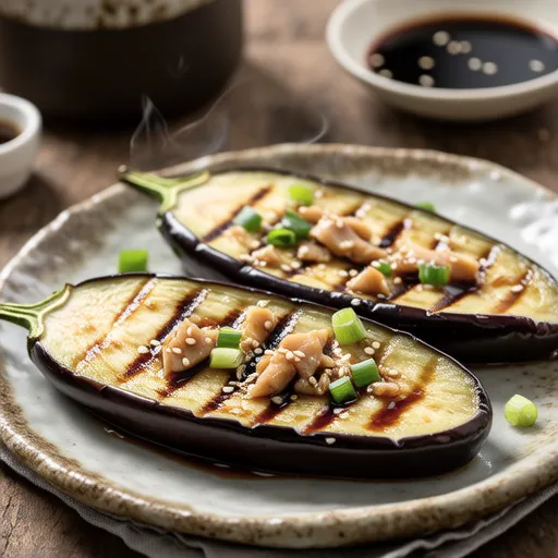 Grilled Eggplant with Ponzu and Bonito Flakes