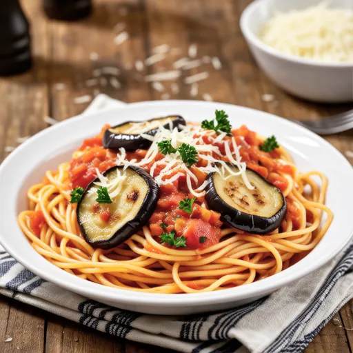Tuna and Eggplant Tomato Pasta