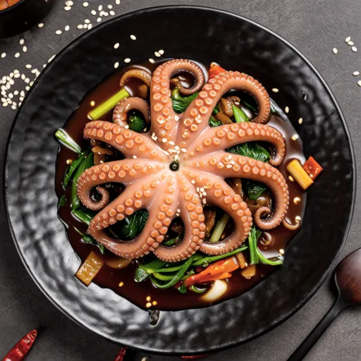 Spicy Stir-fried Octopus