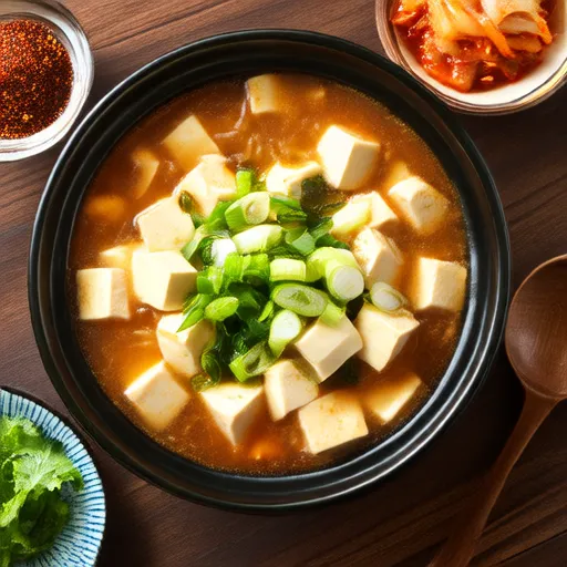 Yumuşak Tofu ve Perilla Tohumlu Turp Çorbası