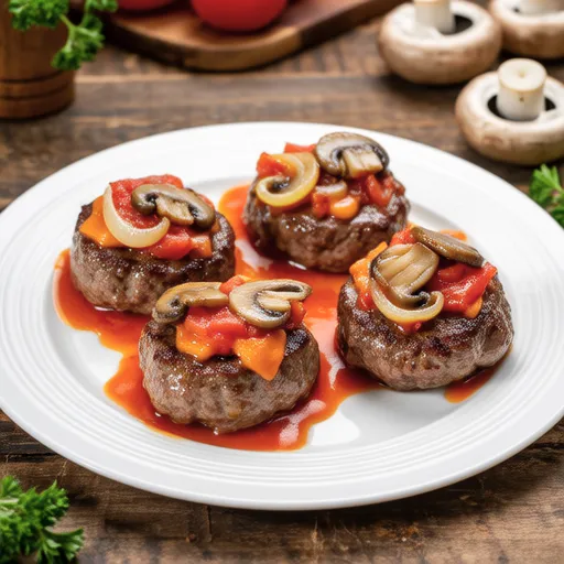 Tomato Cream Simmered Hamburg Steak