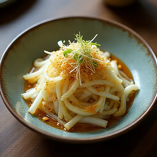 Daikon and Fried Tofu Salad with Ume Dressing