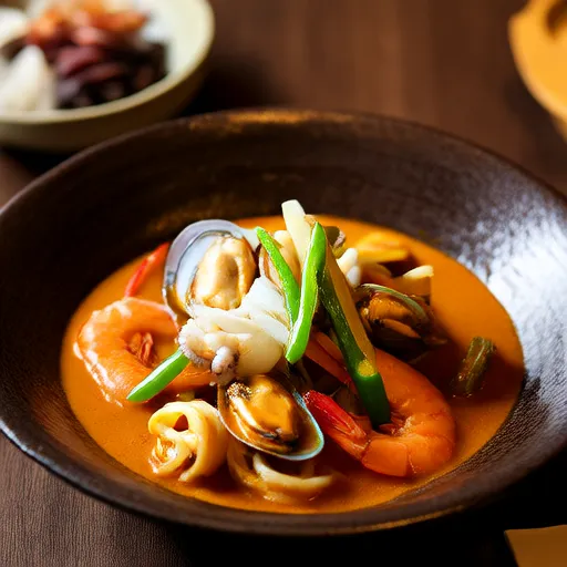 Sauté de curry aux fruits de mer