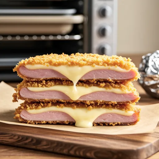 Non-Fried Cheese Ham Cutlet