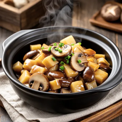 Shimeji and Taro Sweet and Savory Stir-fry