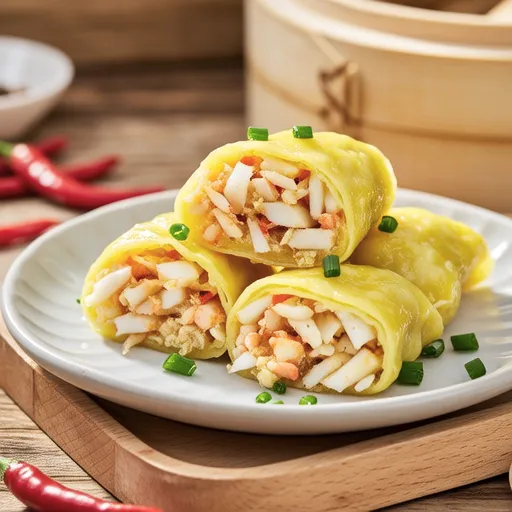 Crab Stick Egg Dumplings