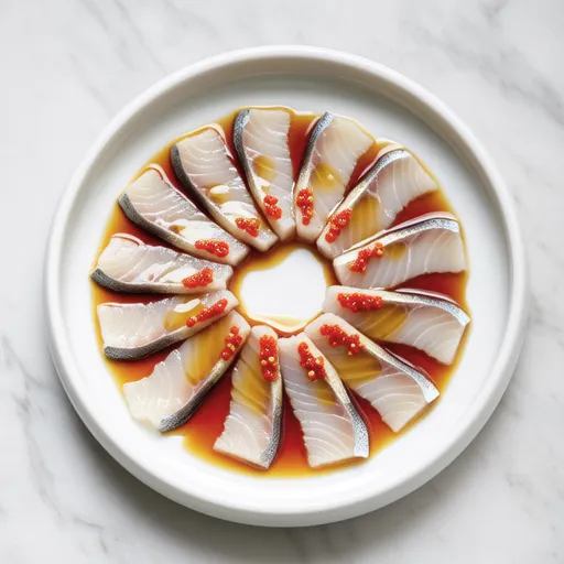 Yellowtail Carpaccio with Chili Oil Flavor