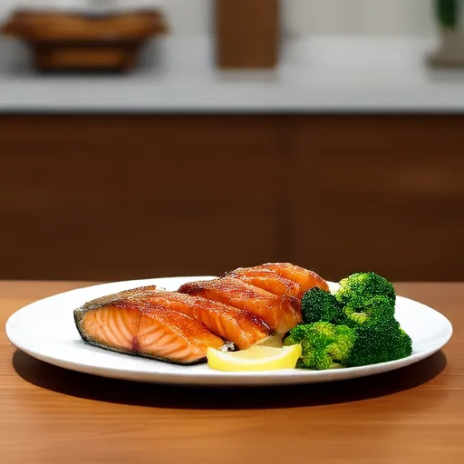 Baked Salmon with Garlic Broccoli