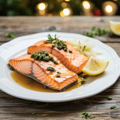Grilled Salmon with Honey Mustard