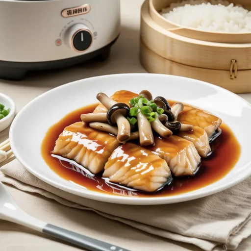 Cod with Enoki Mushroom Sauce