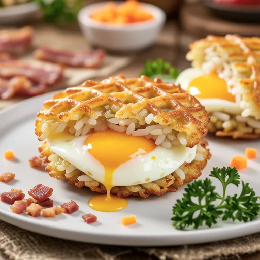Quail Egg Potato Cheese Ball Rice Pancakes