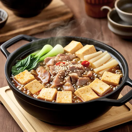 Yaki Tofu Miso Motsu Nabe