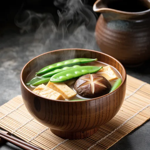 Simmered Snow Peas and Fried Tofu