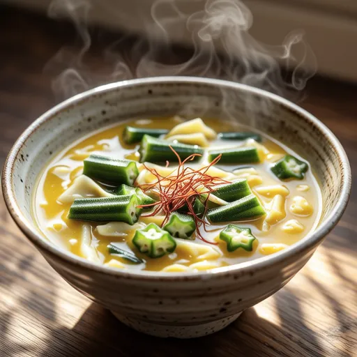 Okra and Egg Japanese-style Soup