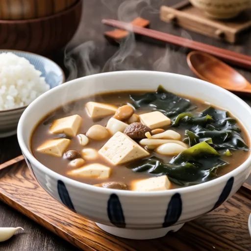 Savory Tofu Miso Seaweed Soup