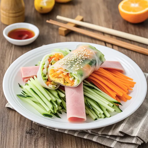 Spring Roll Salad with Ponzu Sauce
