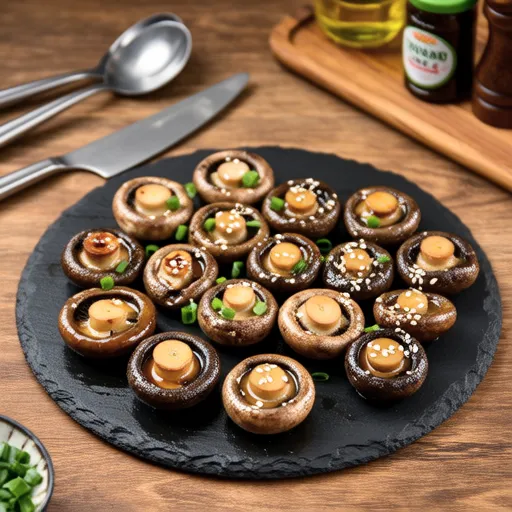Grilled Seasoned King Oyster Mushrooms