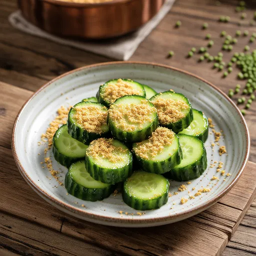 Cucumber Stir-fry with Perilla Powder
