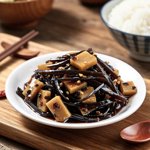 Sweet and Spicy Simmered Burdock and Konjac