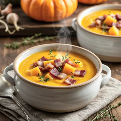 Pumpkin and Bacon Milk Soup