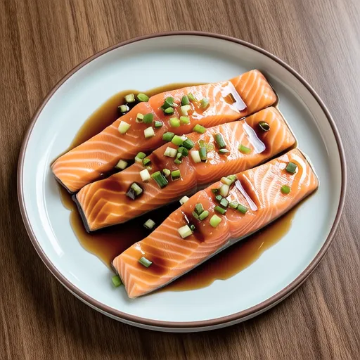 Seared Salmon with Garlic Ginger Sauce