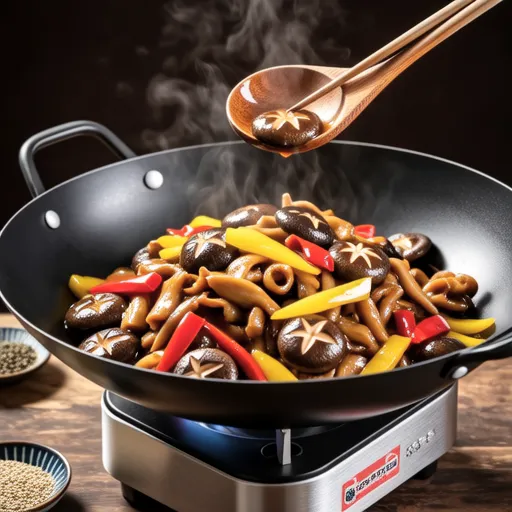 Bell Pepper and Shiitake Mushroom Oyster Stir-fry