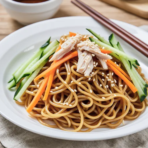 Chinese-style Vermicelli Salad with Chicken and Cucumber