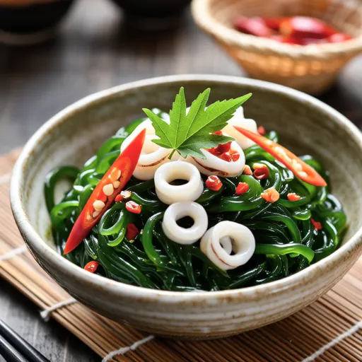 Mekabu and Squid with Ume Paste