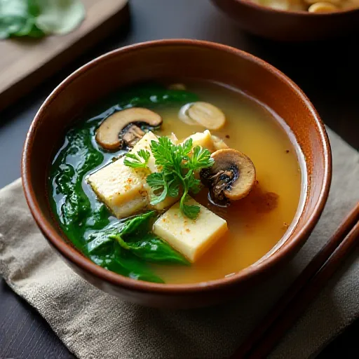 Mushroom and Tofu Healthy Soup