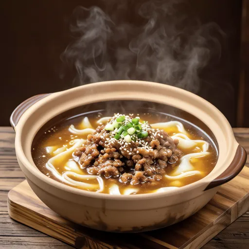 Minced Pork and Garlic Chive Chinese Soup