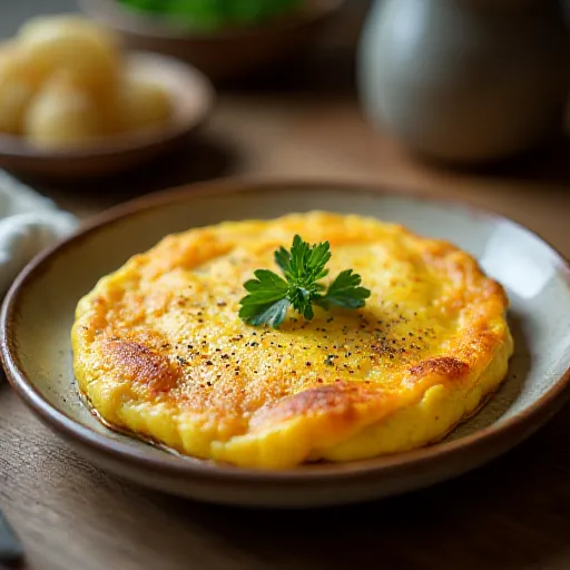 Картофельный омлет с сыром