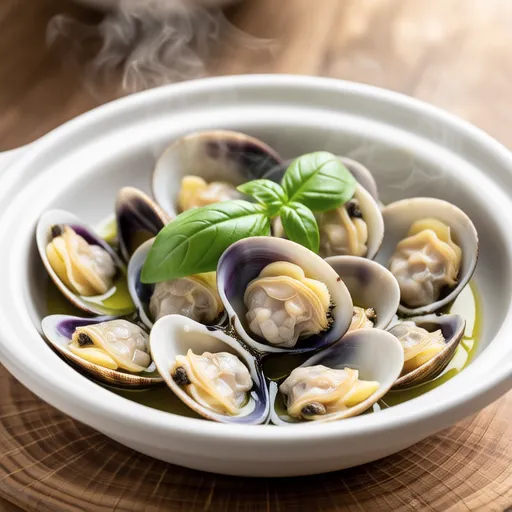 Clams with Basil and White Wine