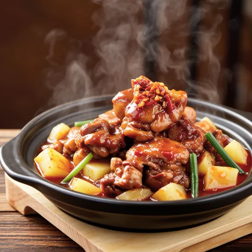 Spicy Braised Chicken with Aged Kimchi